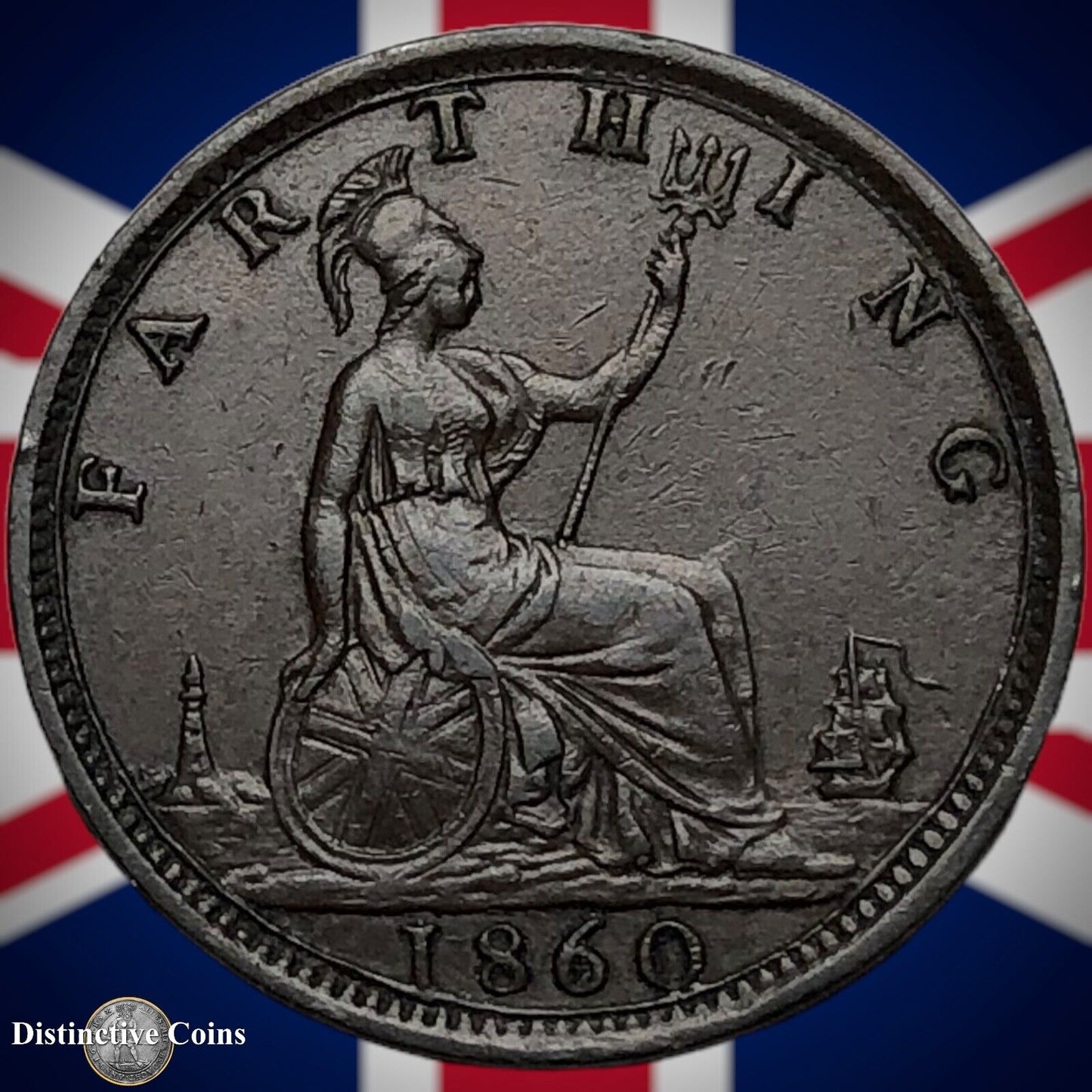 Great Britain 1860 Farthing 1/4d GB3480