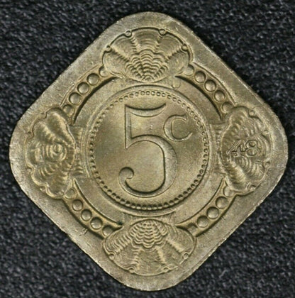 Curacao 1948 5 Cents BU Gem   A2695