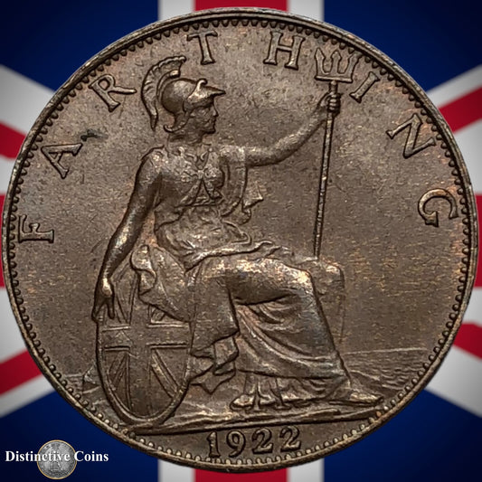Great Britain 1922 Farthing 1/4d GB4751