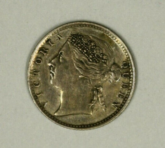 Straits Settlements Silver 10 Cents 1896  XF/AU Victoria  A902