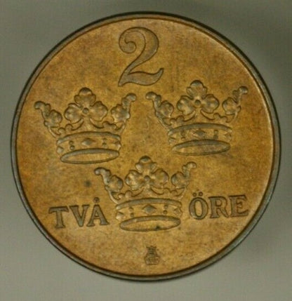 Sweden 2 Ore 1921 Gem UNC     A955