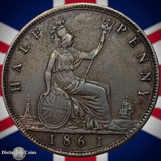 Great Britain 1861 Half Penny 1/2d GB5361