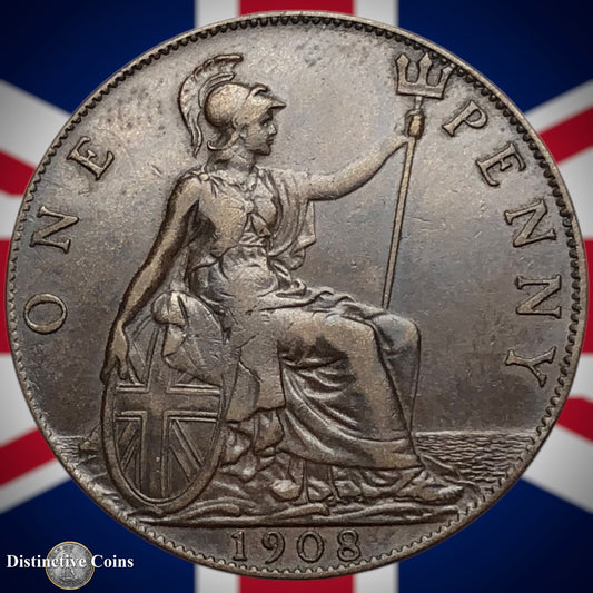 Great Britain 1908 Penny 1d GB6704