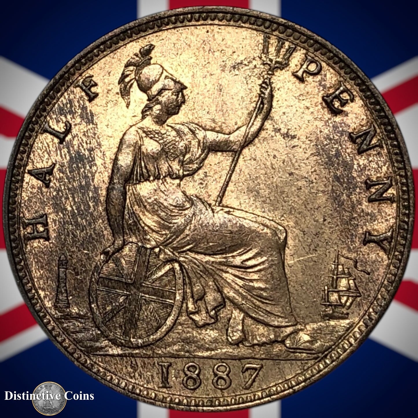 Great Britain 1887 Half Penny 1/2d GB5619