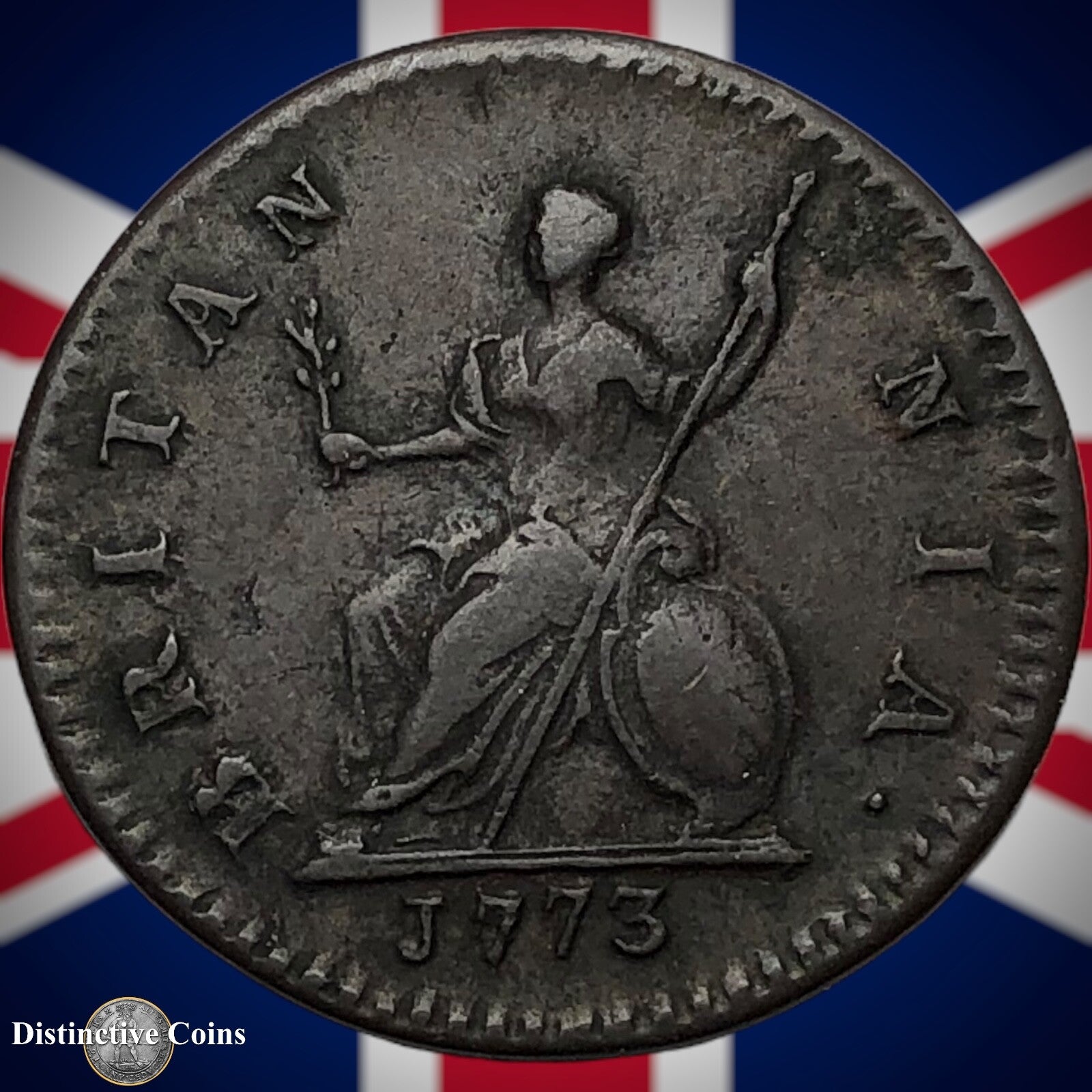 Great Britain 1773 Farthing 1/4d GB3189
