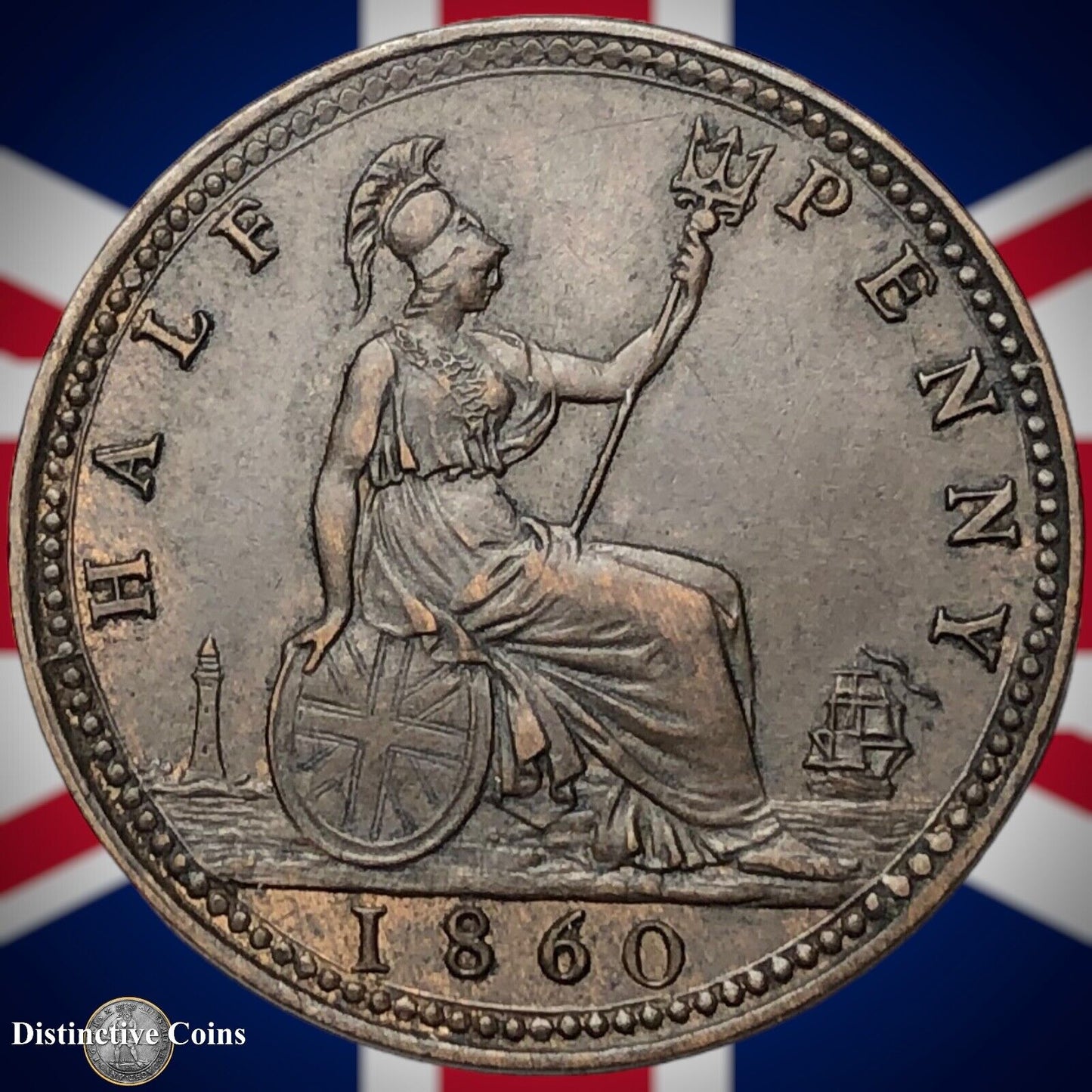 Great Britain 1860 Half Penny 1/2d GB5339