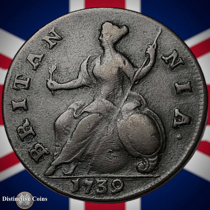 Great Britain 1739 Half Penny 1/2d GB5076