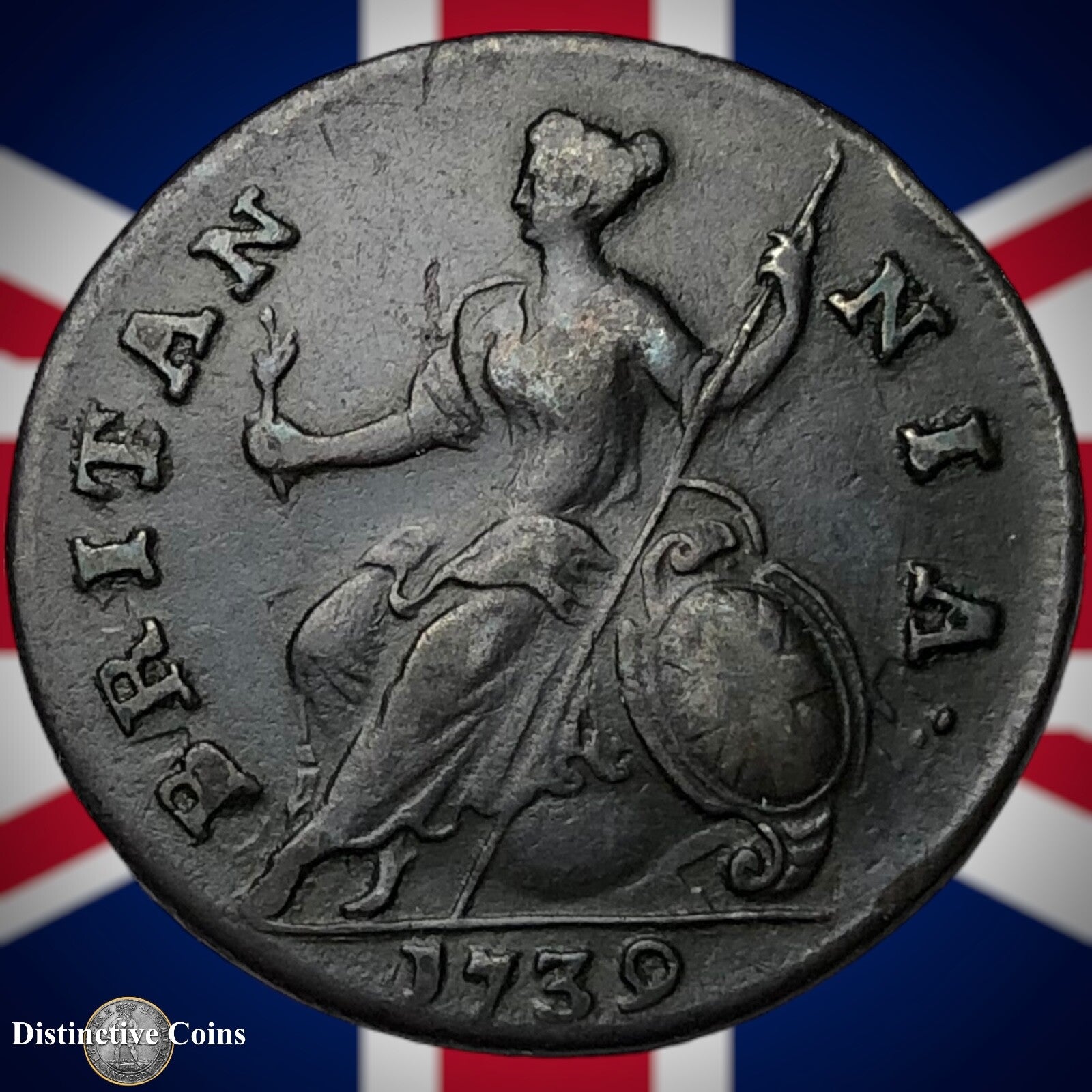 Great Britain 1739 Half Penny 1/2d GB5071