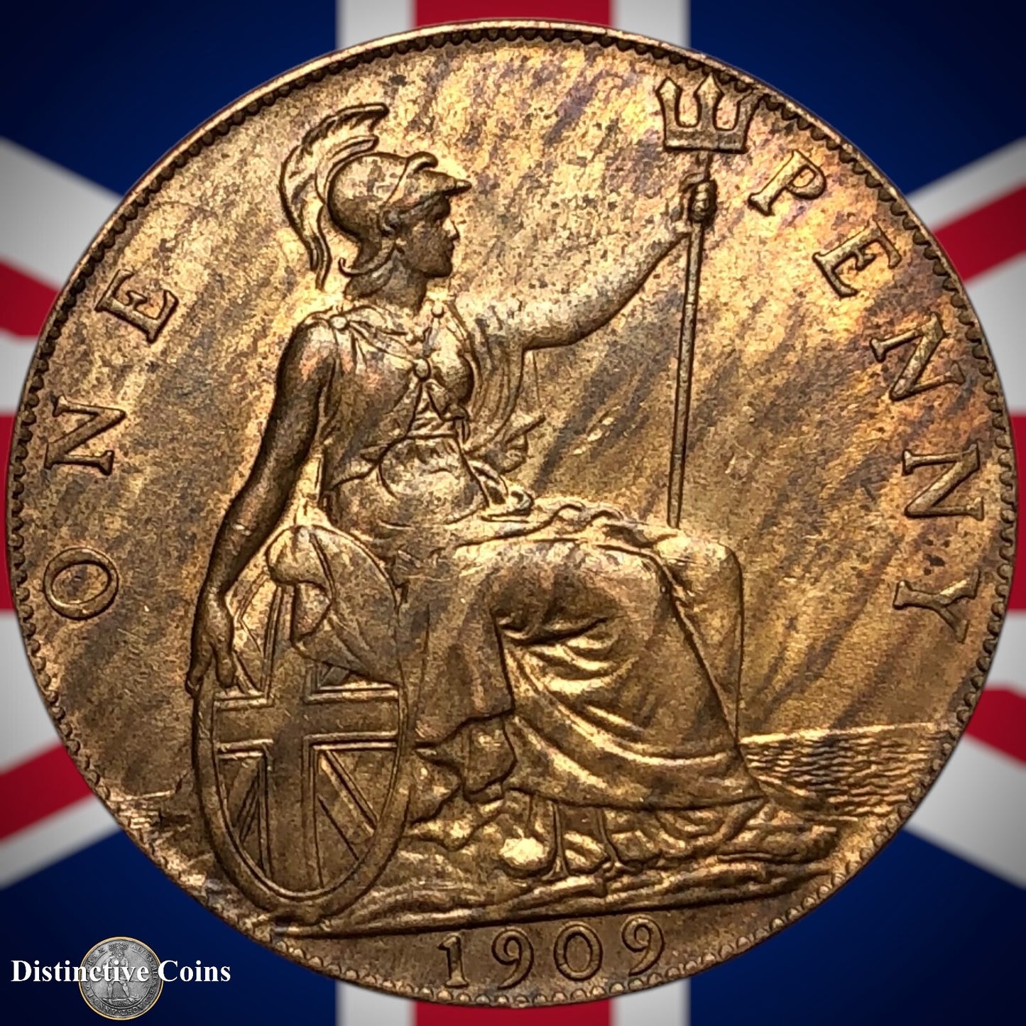 Great Britain 1909 Penny 1d GB6715