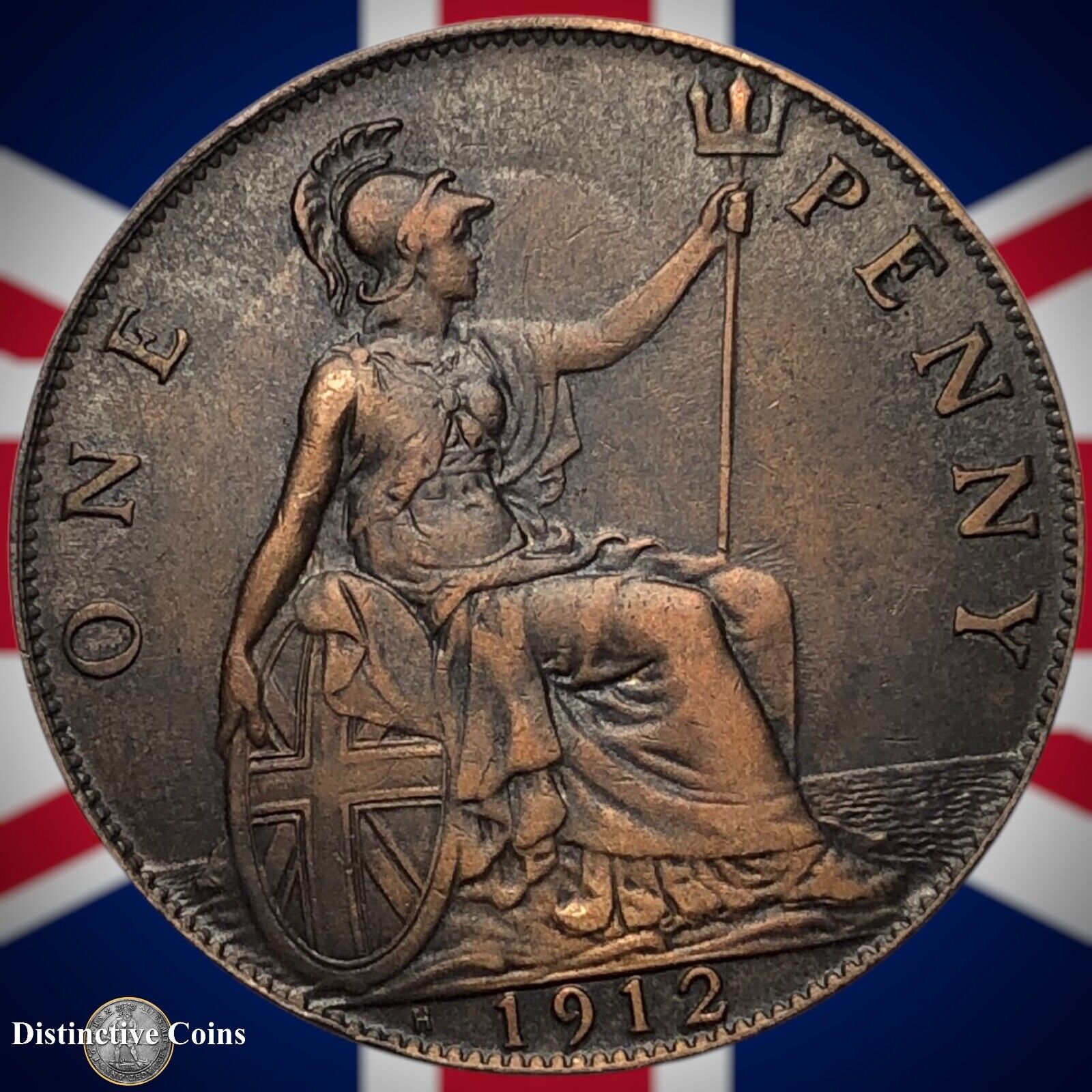 Great Britain 1912 H Penny 1d GB6797