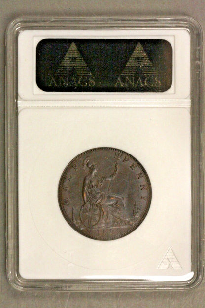 Great Britain 1889  1/2 Half Penny   ANACS MS 60 BRN