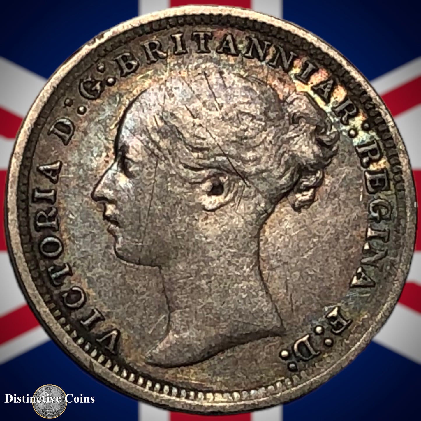 Great Britain 1868 Three Pence GB1845