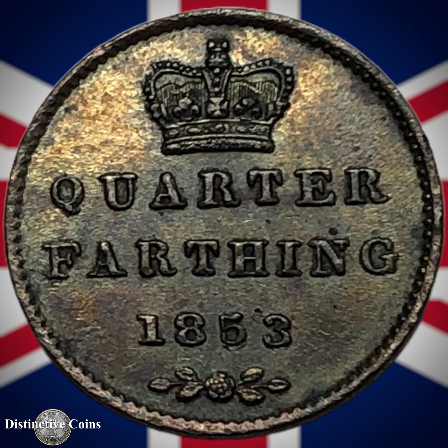Great Britain 1853 Quarter Farthing 1/4 Penny GB3004