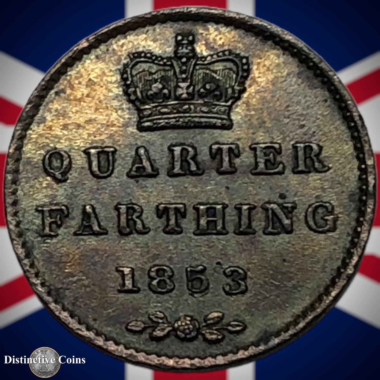 Great Britain 1853 Quarter Farthing 1/4 Penny GB3004
