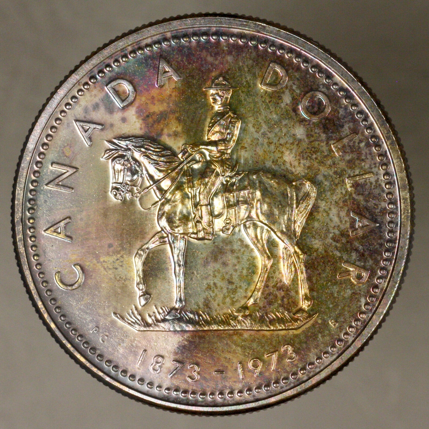 Canada 1973 Silver Dollar $ Beautifully Toned 