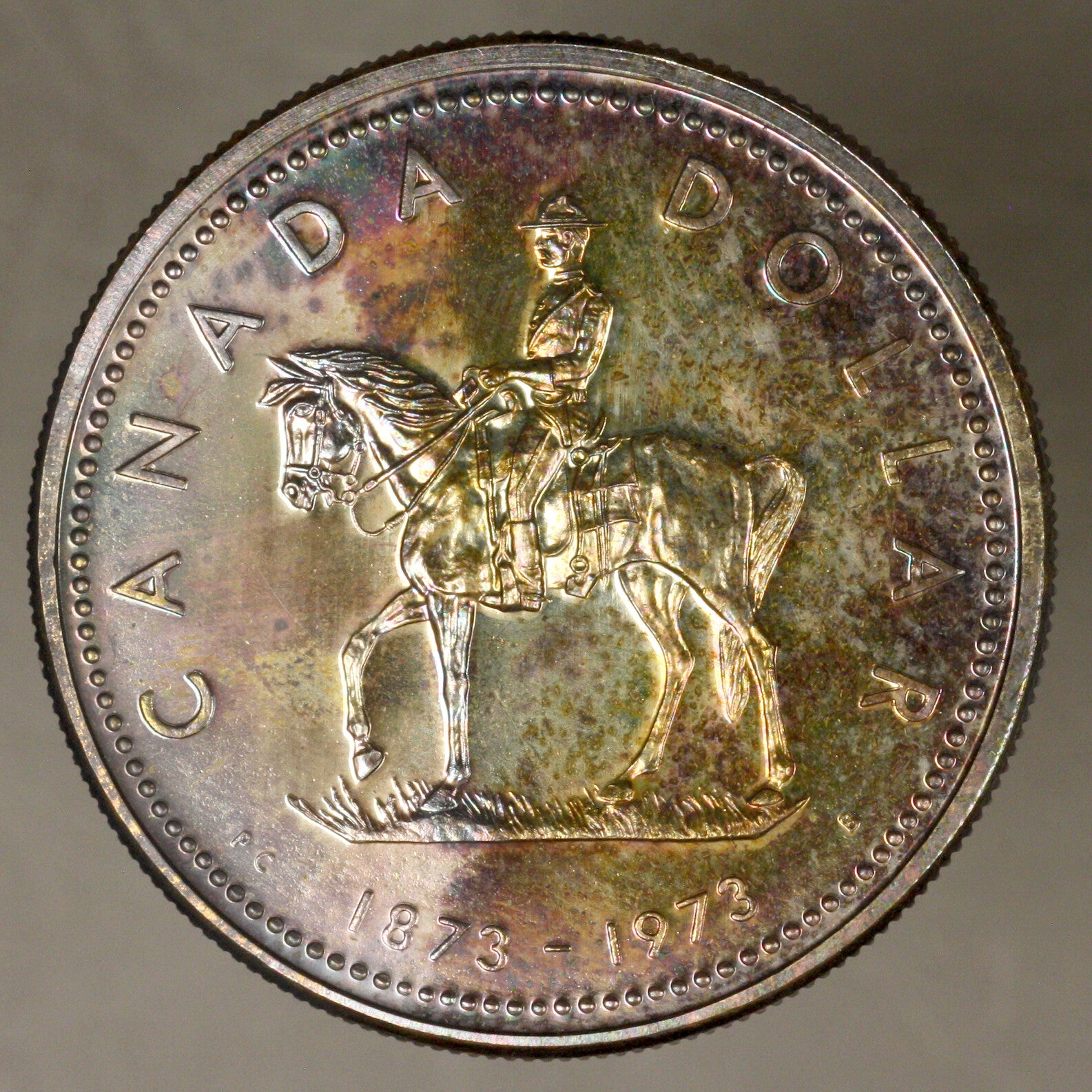 Canada 1973 Silver Dollar $ Beautifully Toned 