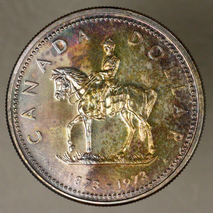 Canada 1973 Silver Dollar $ Beautifully Toned 