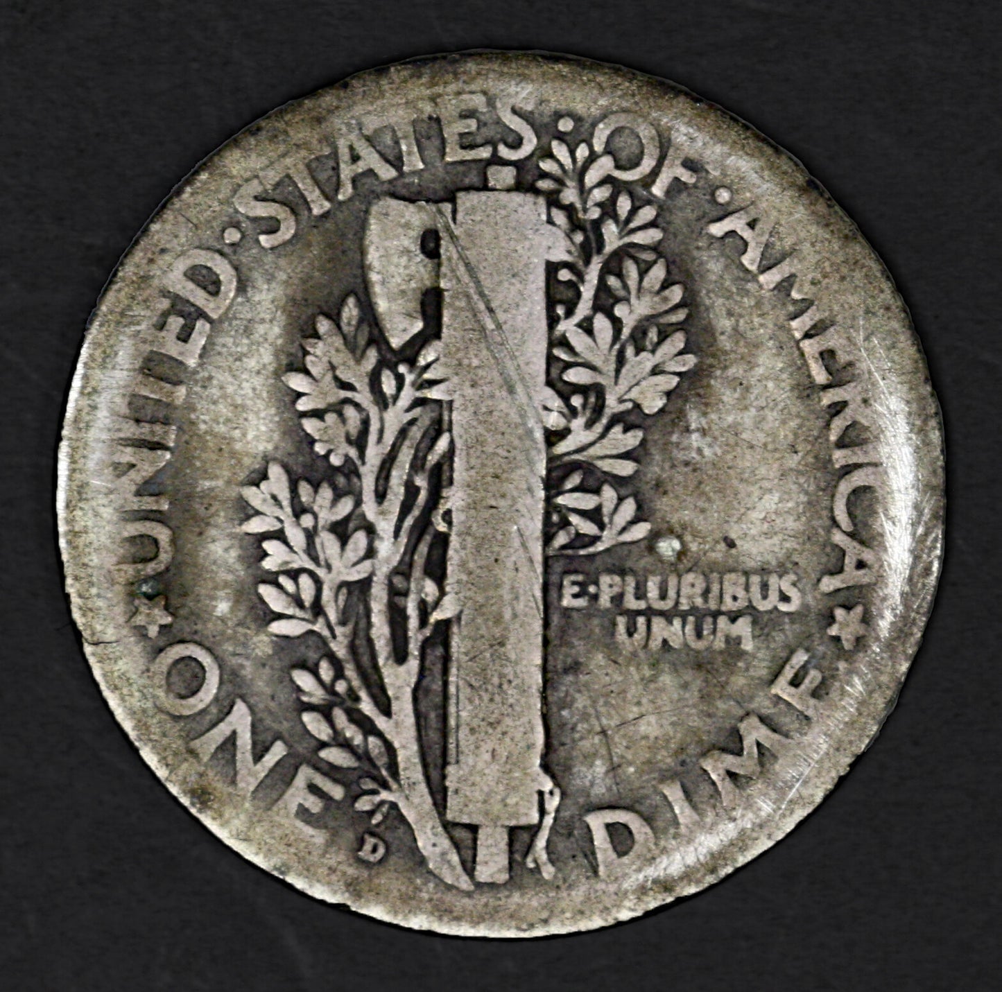 US 1921 D Mercury Dime  A3203