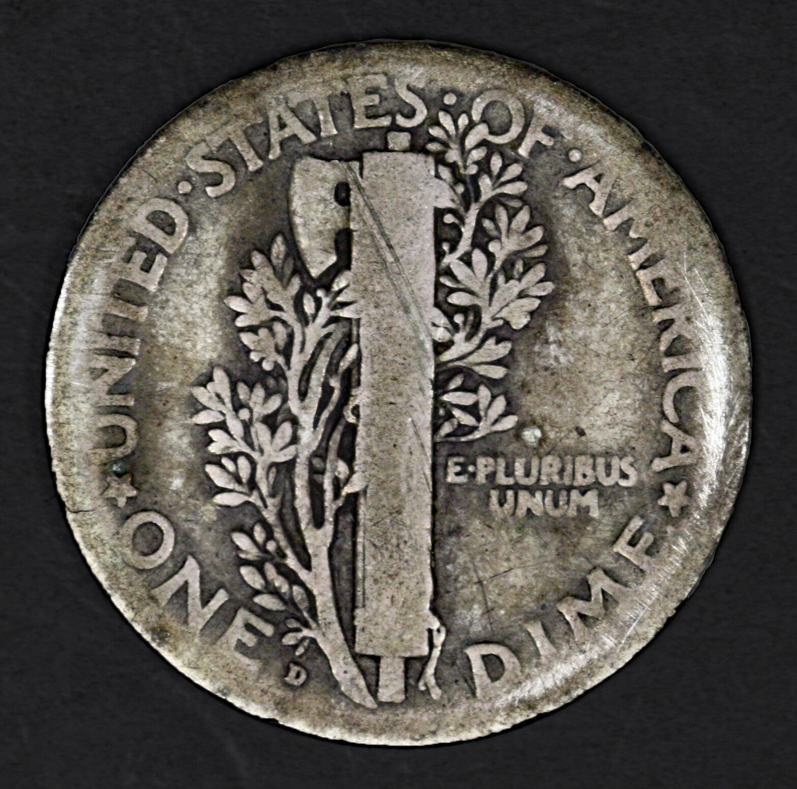 US 1921 D Mercury Dime  A3203