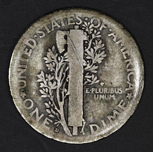 US 1921 D Mercury Dime  A3203