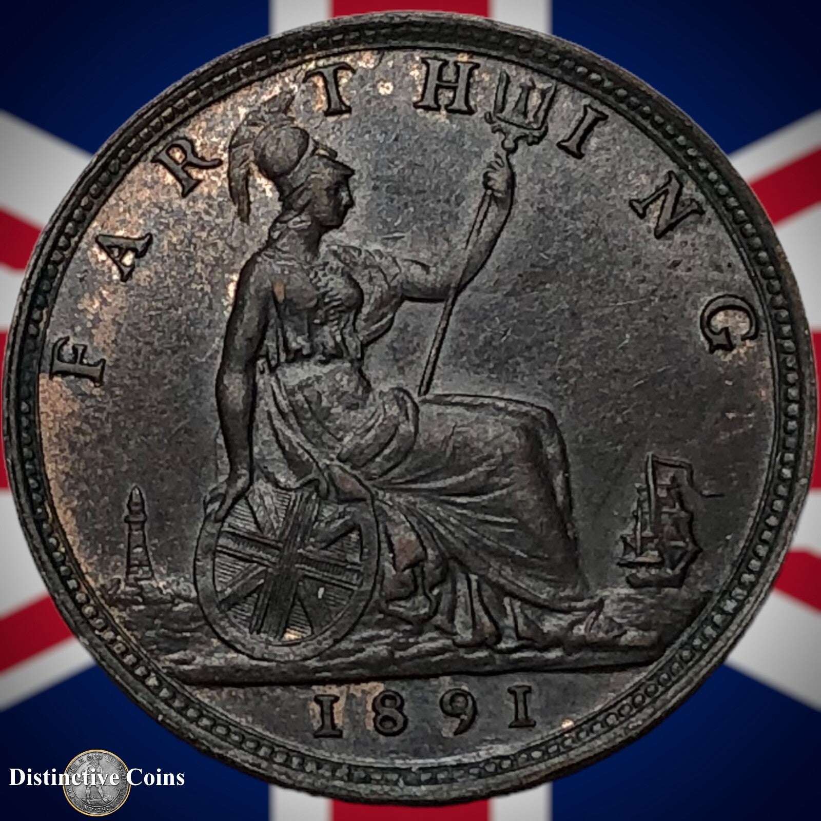 Great Britain 1891 Farthing 1/4d GB4323