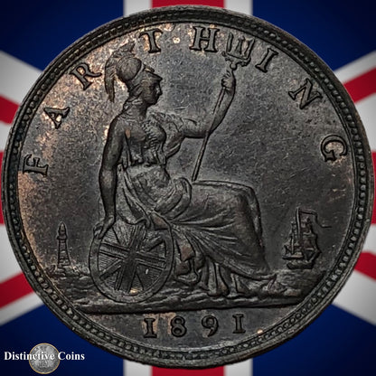 Great Britain 1891 Farthing 1/4d GB4323
