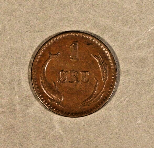 1879 CS Denmark Ore Extra Nice Details   
