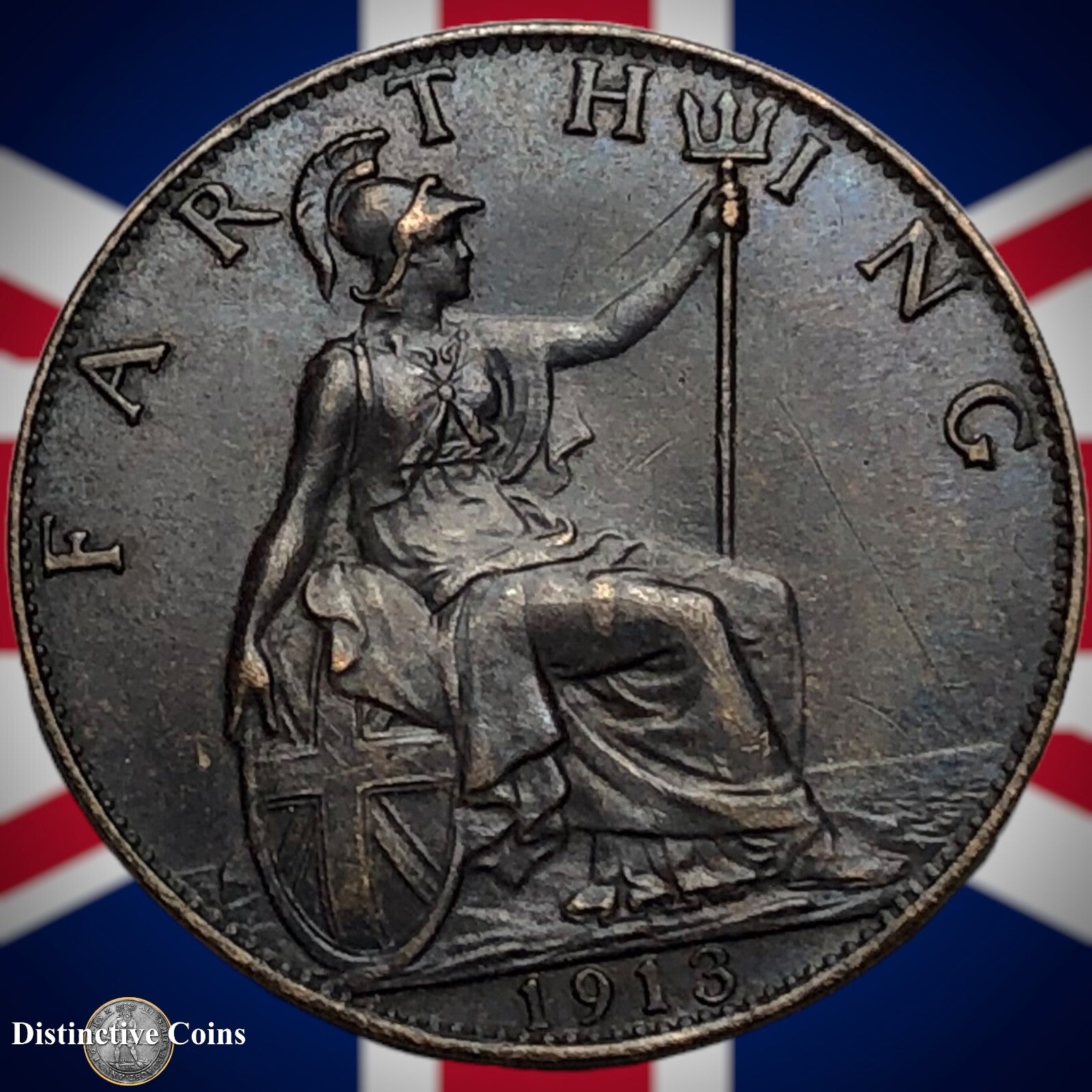 Great Britain 1913 Farthing 1/4d GB4664