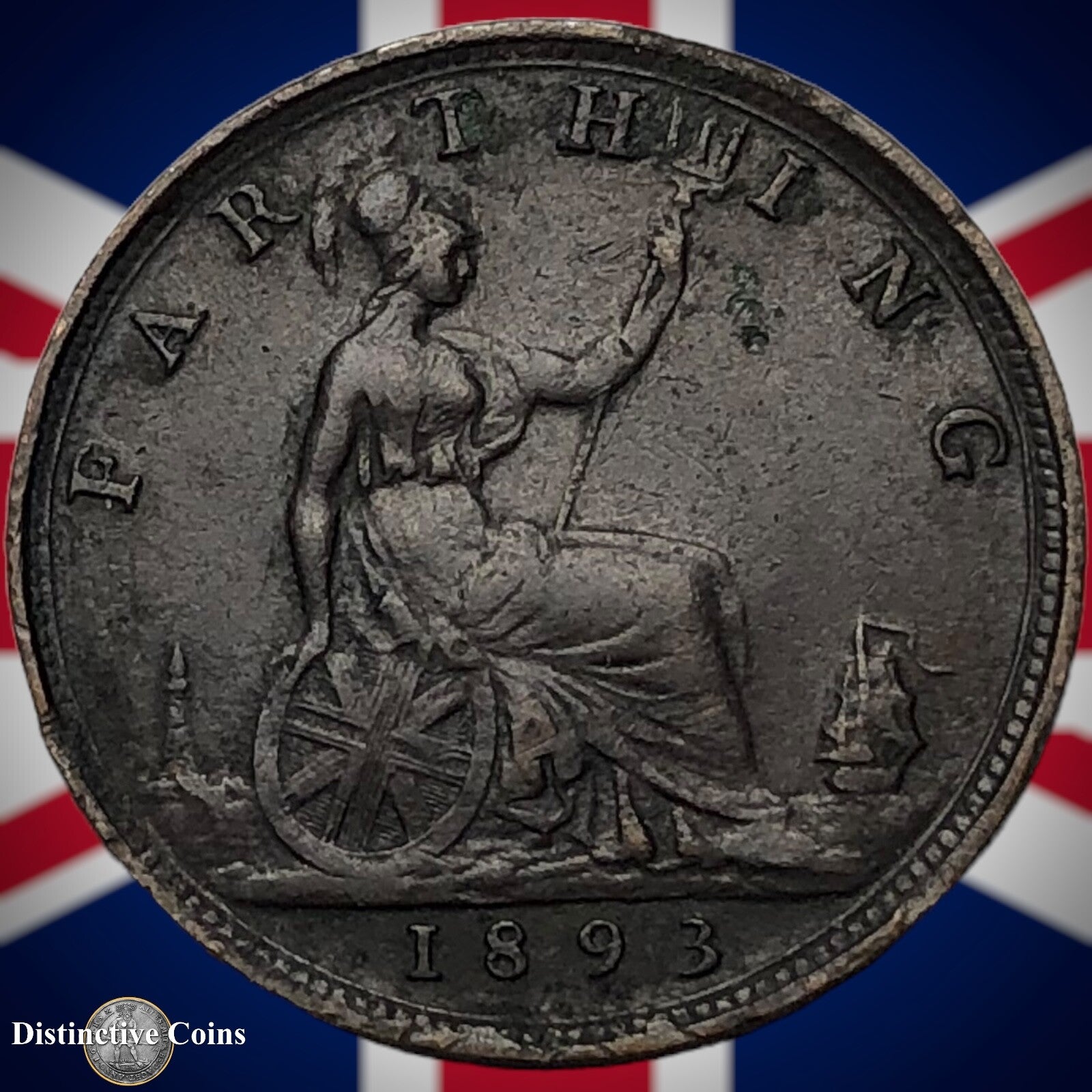 Great Britain 1893 Farthing 1/4d GB4335