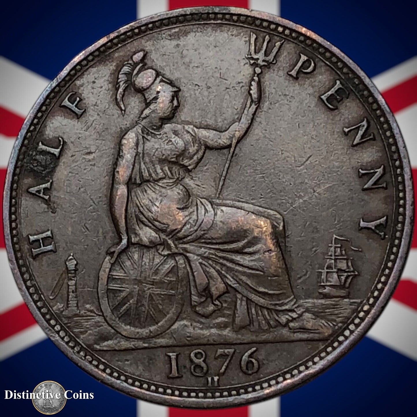 Great Britain 1876 H Half Penny 1/2d GB5523