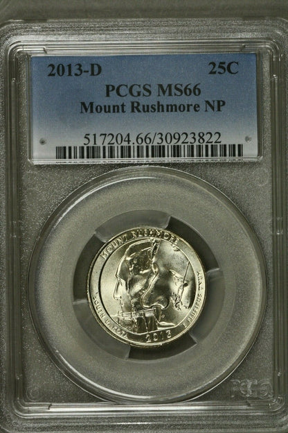 Washington Quarter - 25 Cents 2013-D Mount Rushmore NP  PCGS MS66   S50