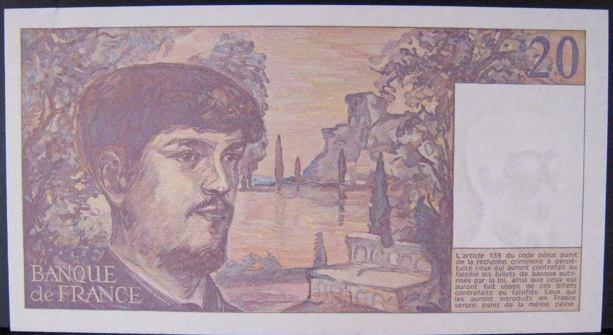 1980 France, Bank of  20 Francs P-151a CCU Nice !  