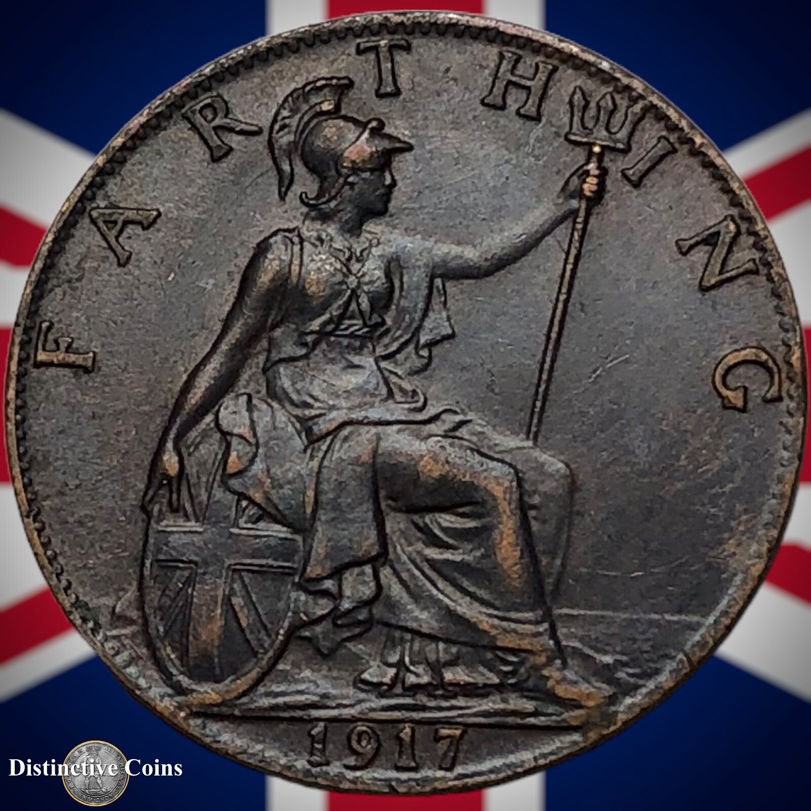 Great Britain 1917 Farthing 1/4d GB4677