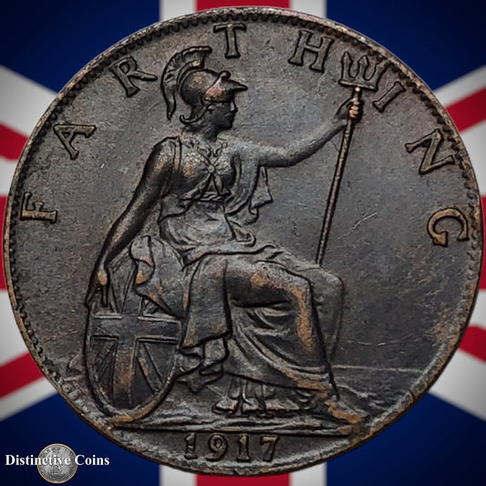 Great Britain 1917 Farthing 1/4d GB4677