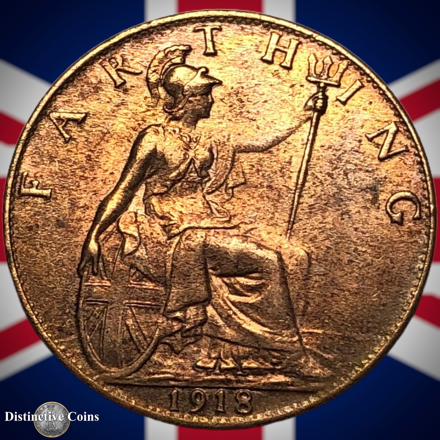 Great Britain 1918 Farthing 1/4d GB4708