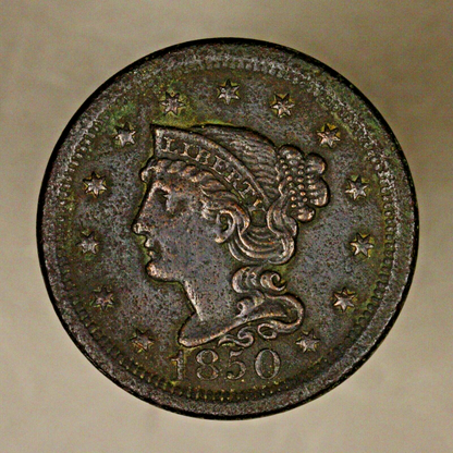 Large Cent 1850 Porous Nice Detail 