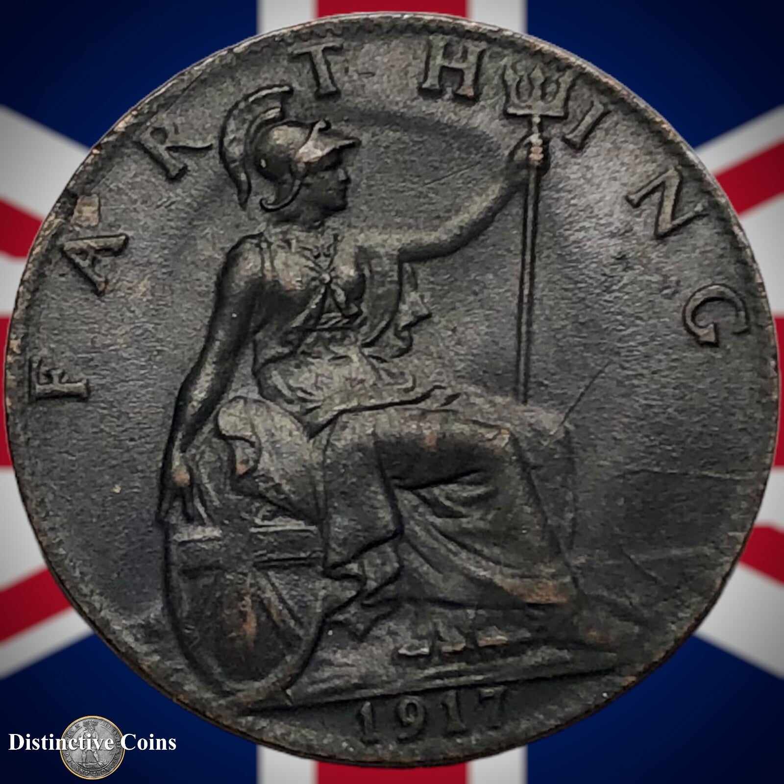 Great Britain 1917 Farthing 1/4d GB4676