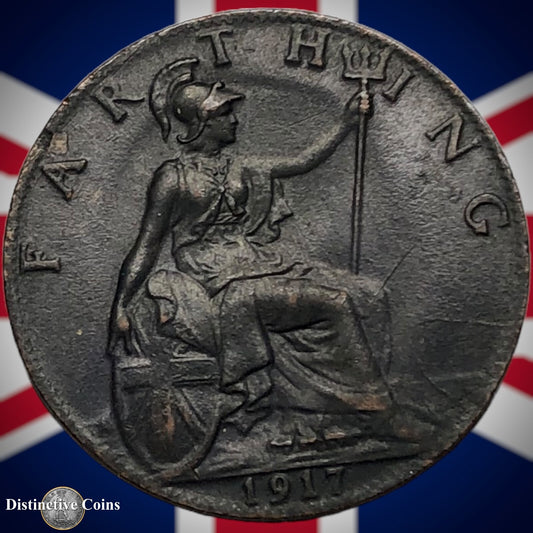 Great Britain 1917 Farthing 1/4d GB4676