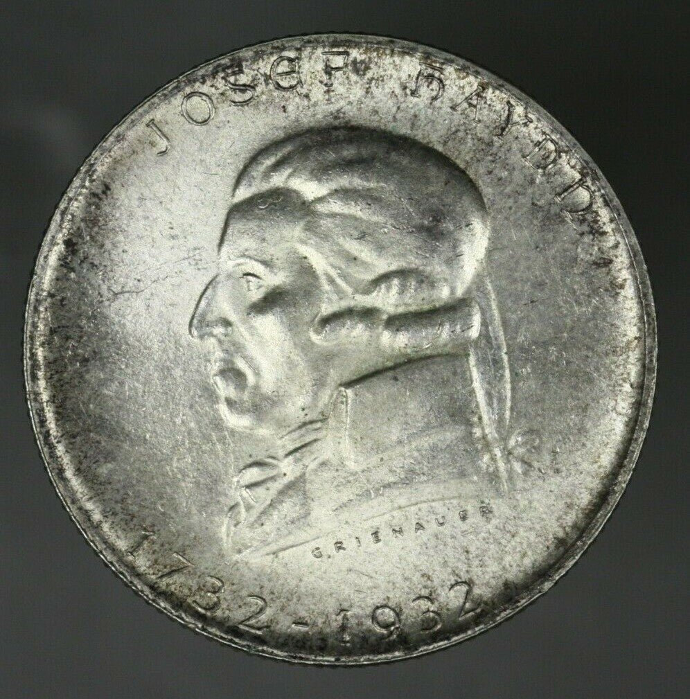 Austria 1932 2 Shilling Toned UNC