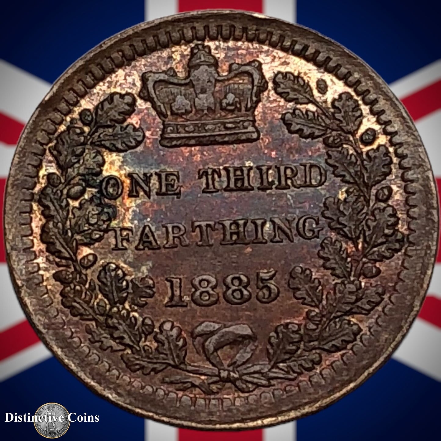 Great Britain 1885 Third Farthing 1/3 Penny GB3030