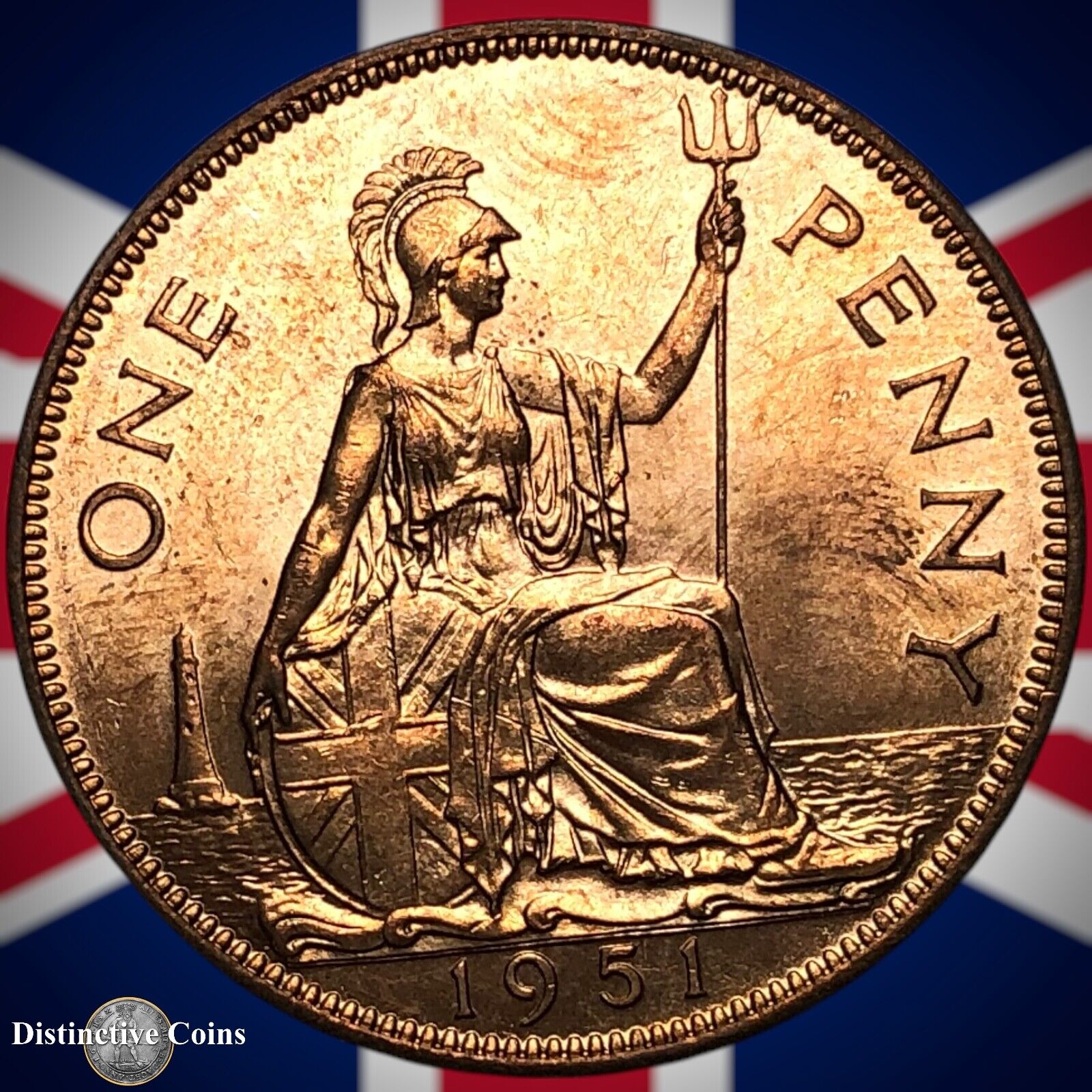 Great Britain 1951 Penny 1d GB7343