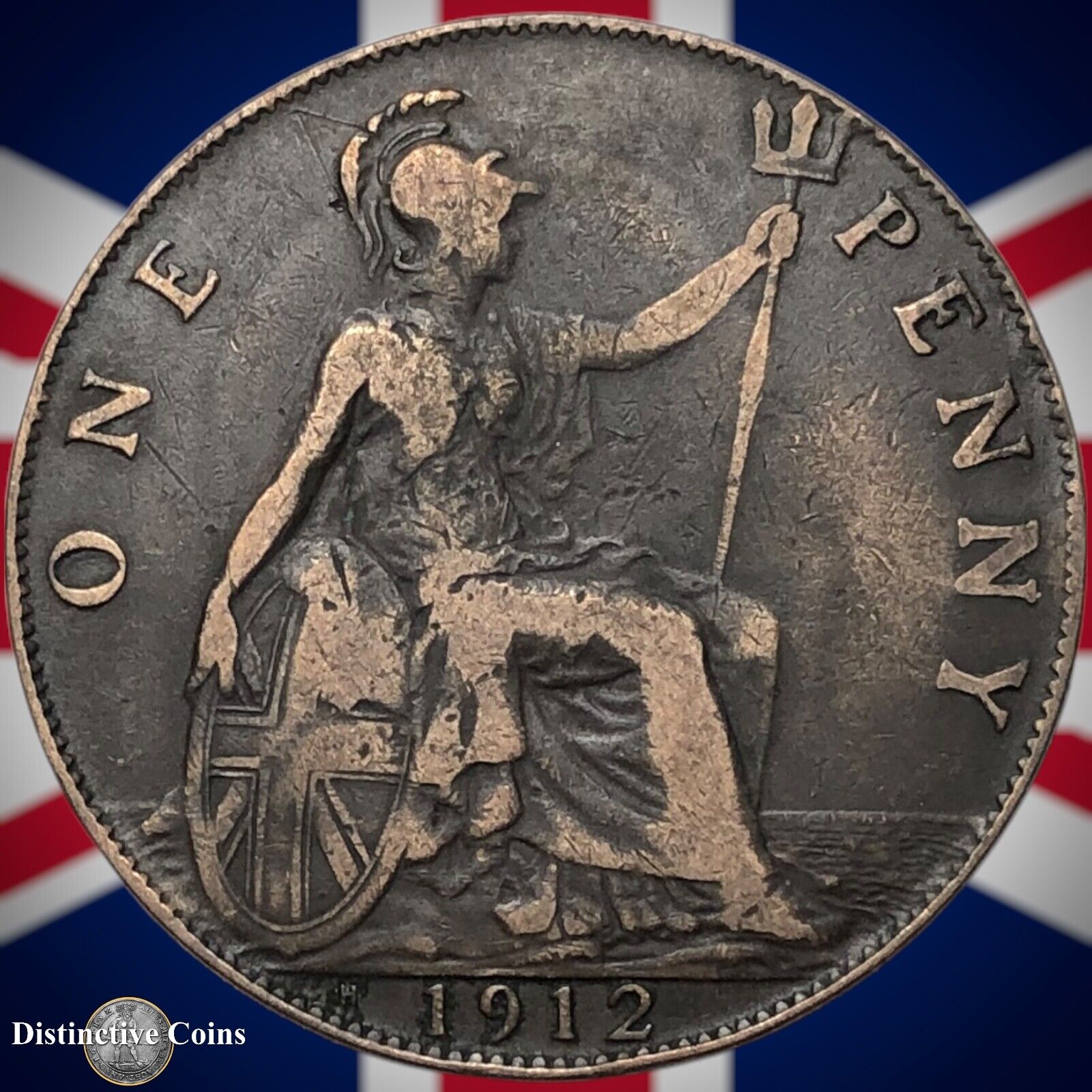 Great Britain 1912 H Penny 1d GB6781