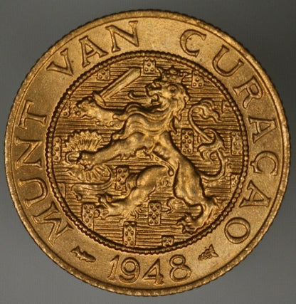Curacao 1948 2 1/2 Cent BU Gem Red  A2694