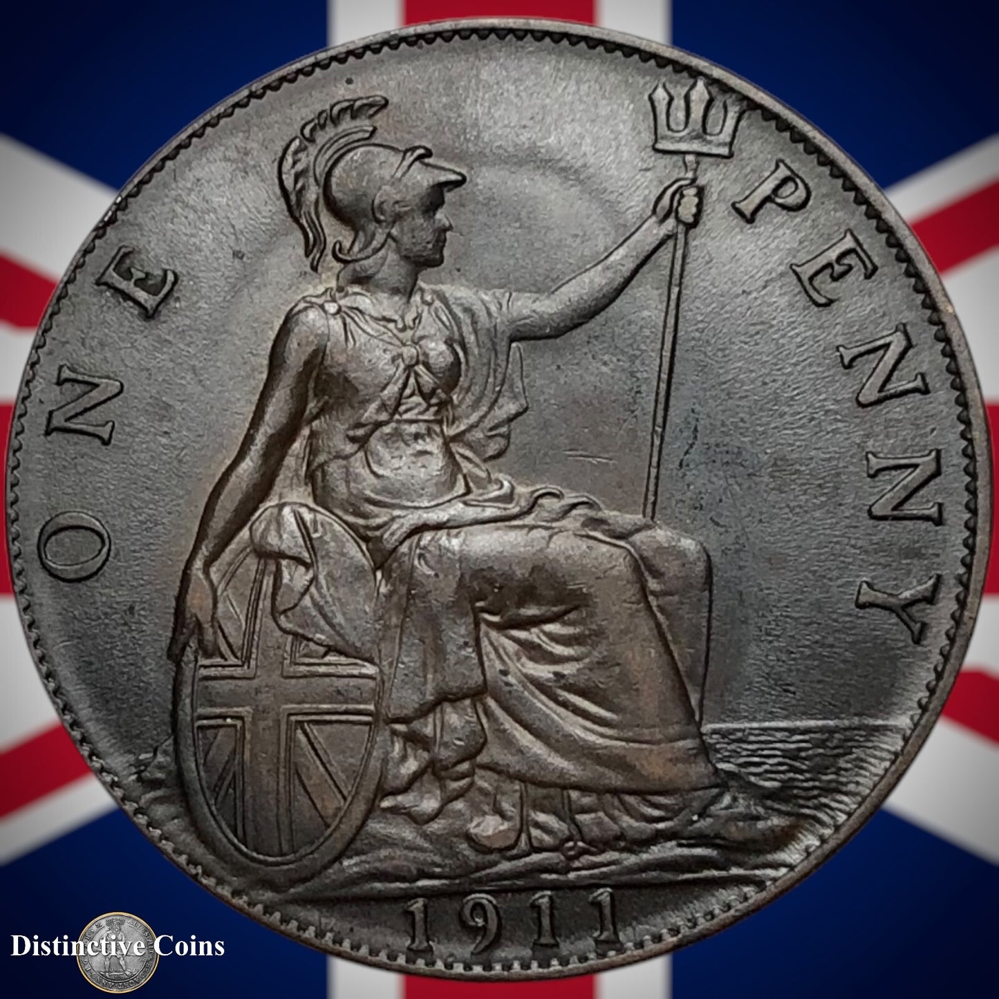 Great Britain 1911 Penny 1d GB6742