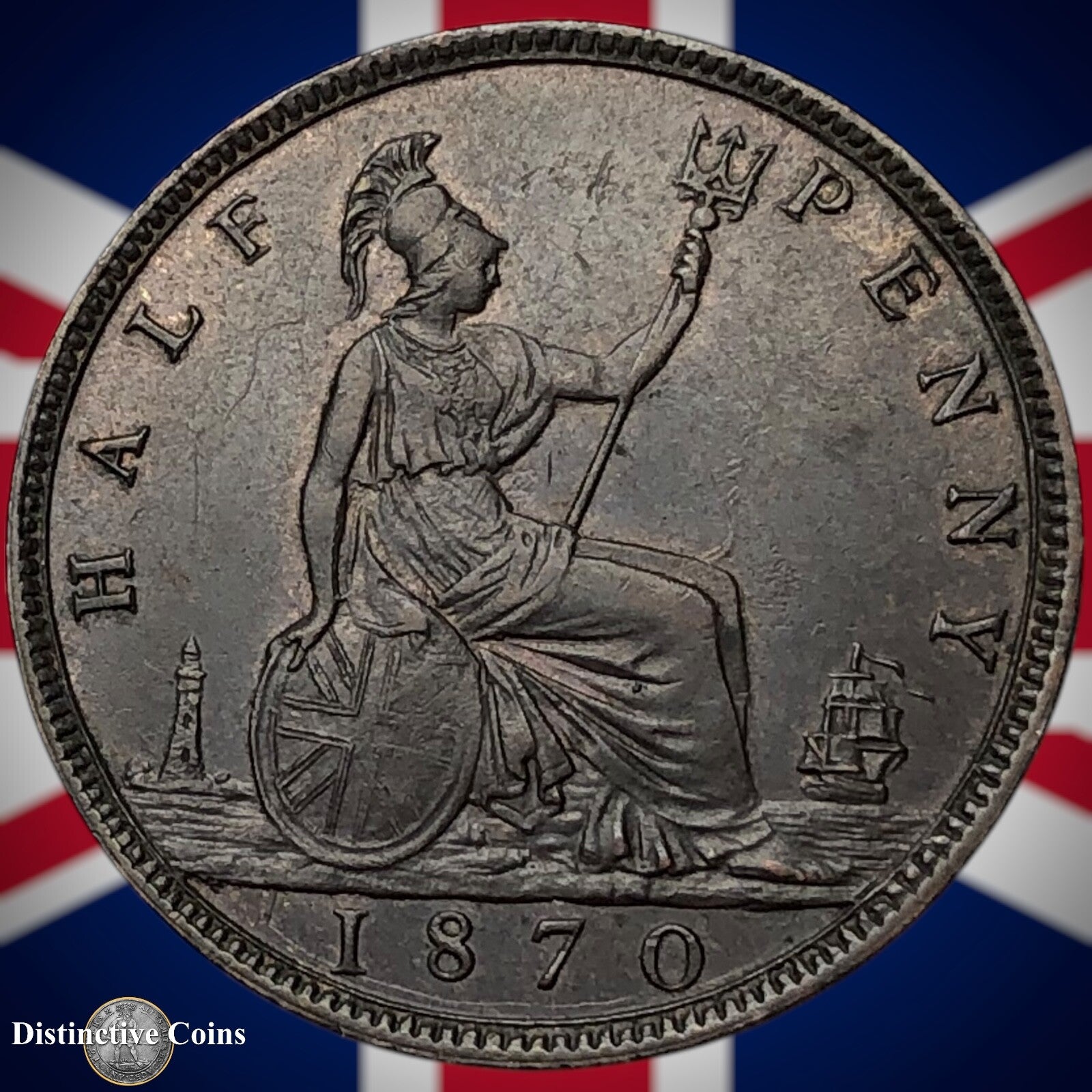 Great Britain 1870 Half Penny 1/2d GB5495