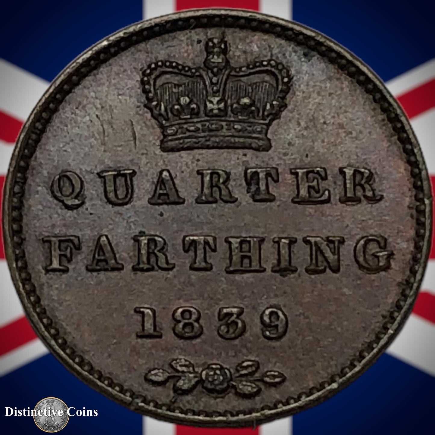 Great Britain 1839 Quarter Farthing 1/4 Penny GB3001