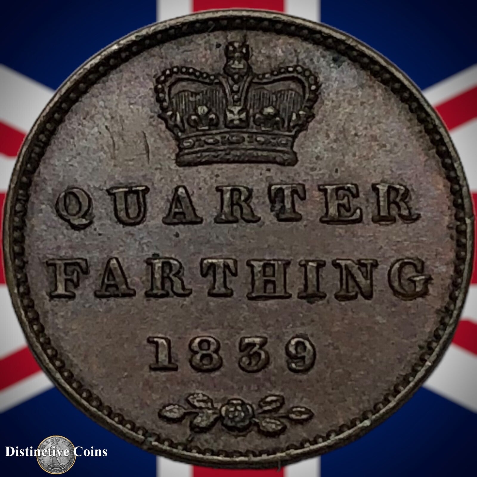 Great Britain 1839 Quarter Farthing 1/4 Penny GB3001