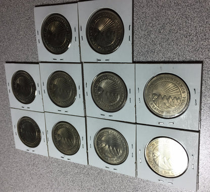 Lot of (10) 1965 NICARAGUA 50 Centavos   #A102 