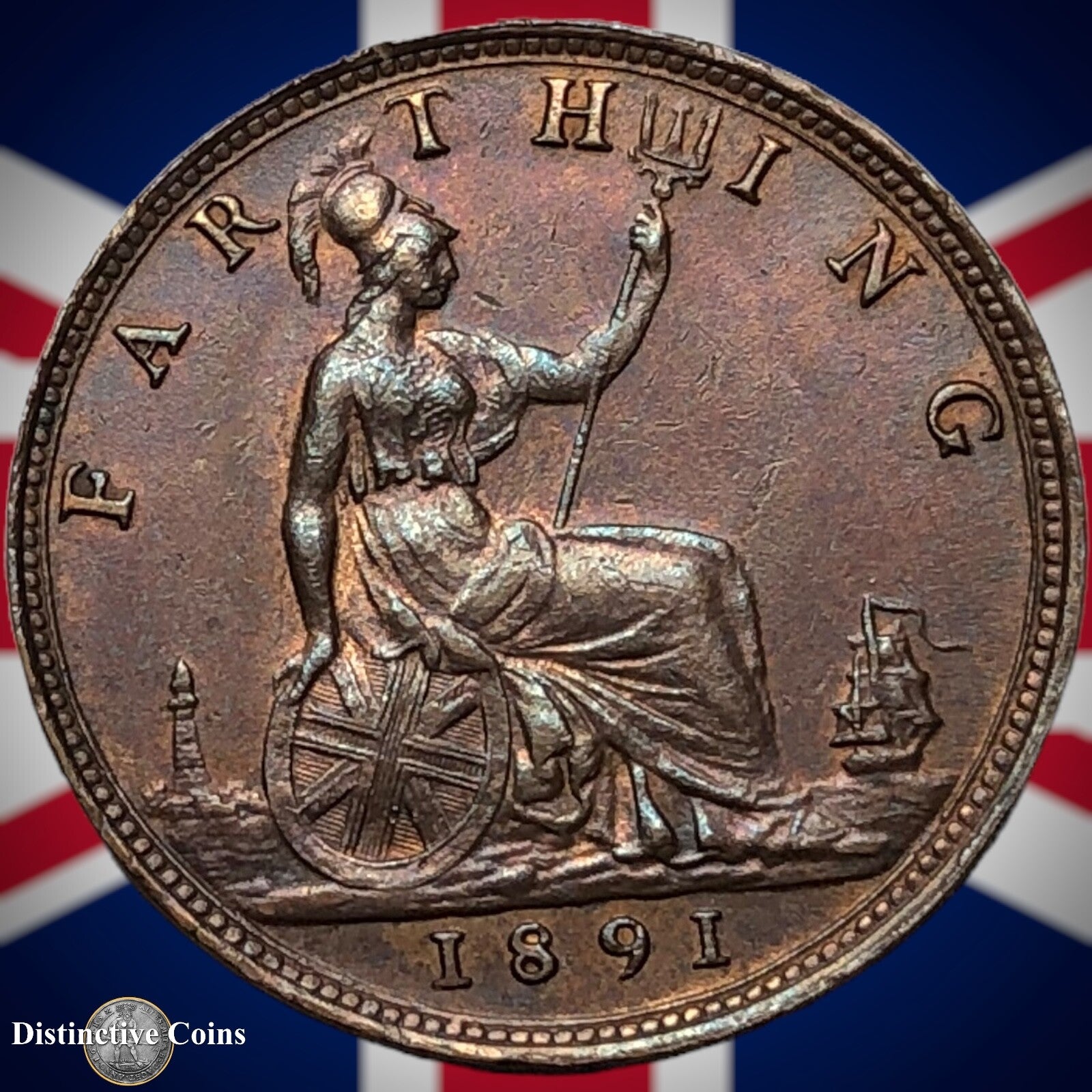 Great Britain 1891 Farthing 1/4d GB4318