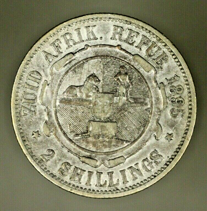 South Africa Silver 2 Shilings  1895  VF   A854